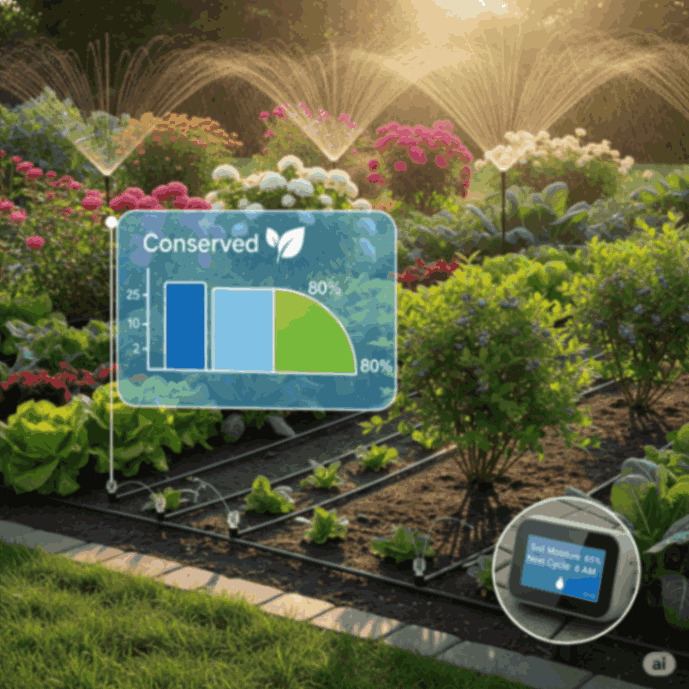 ري أتوماتيكي للحدائق :توفير المياه وسهولة العناية بالنباتات